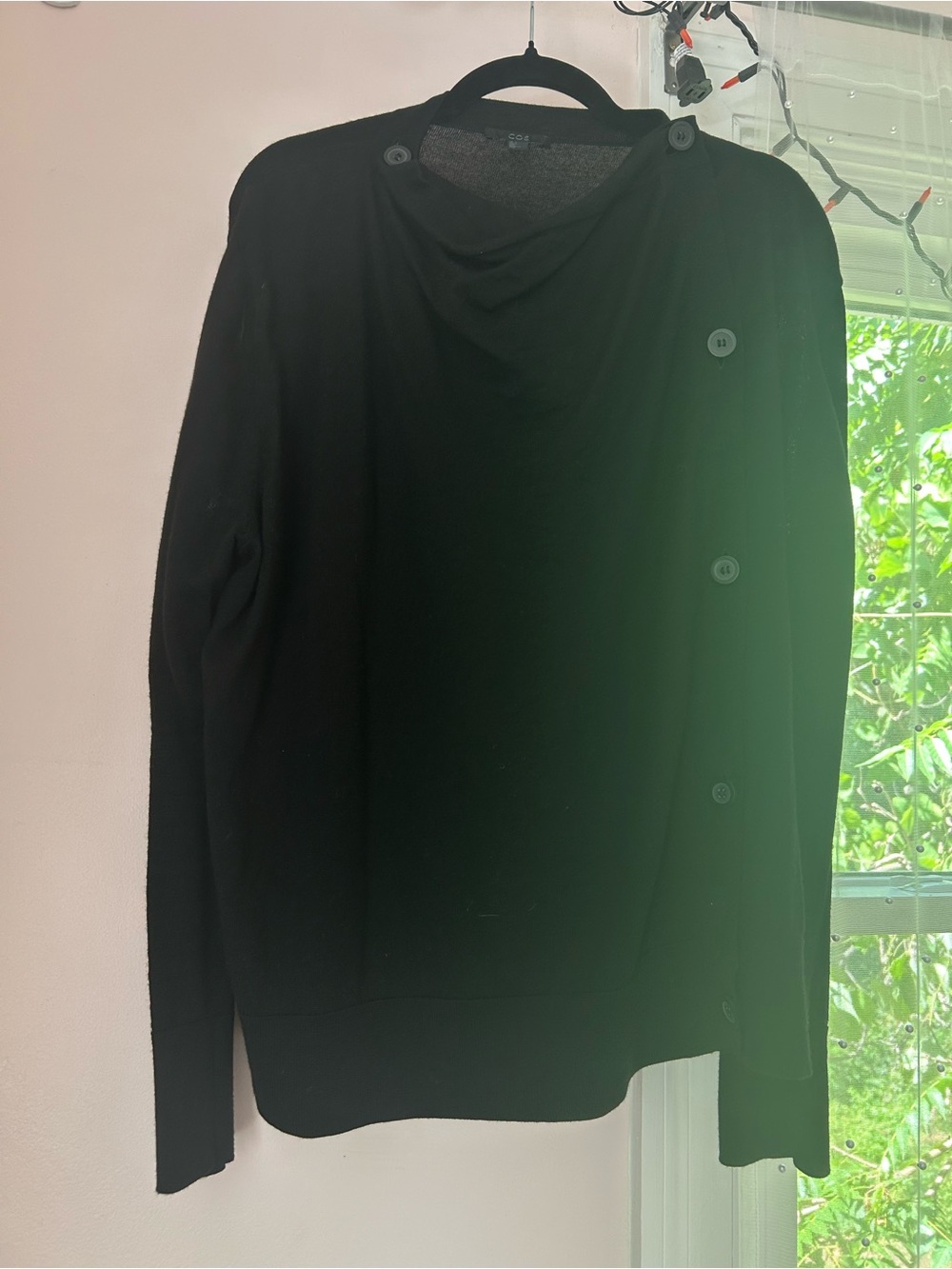 COS Black Lightweight Long-Sleeve Cardigan